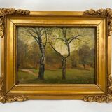 Peinture " Le parc de La Tête d'Or"