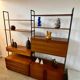 Ancienne étagère modulable  en teck et métal design scandinave des années 60 vintage