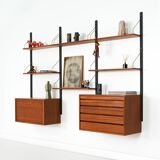 Teak modular shelving unit, Danish design, 1960s, designer: Poul Cadovius