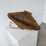 60s Ufo pendant light in Italian wicker