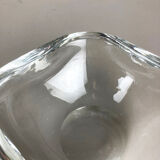 Murano clear glass shell bowl, by Gino Cenedese Italy, 1960