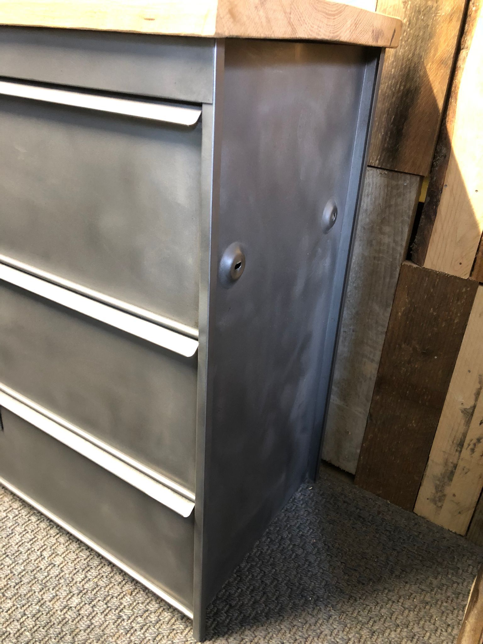 Storage valve cabinet Atal industrial shoe, metal wood