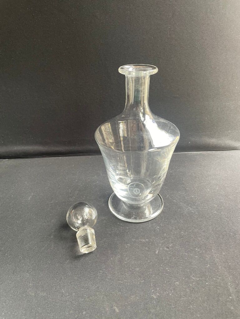 Saint Louis service Azur plain stamped decanter