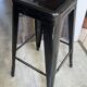 Tabouret haut de bar industriel tolix h75 empilables noir