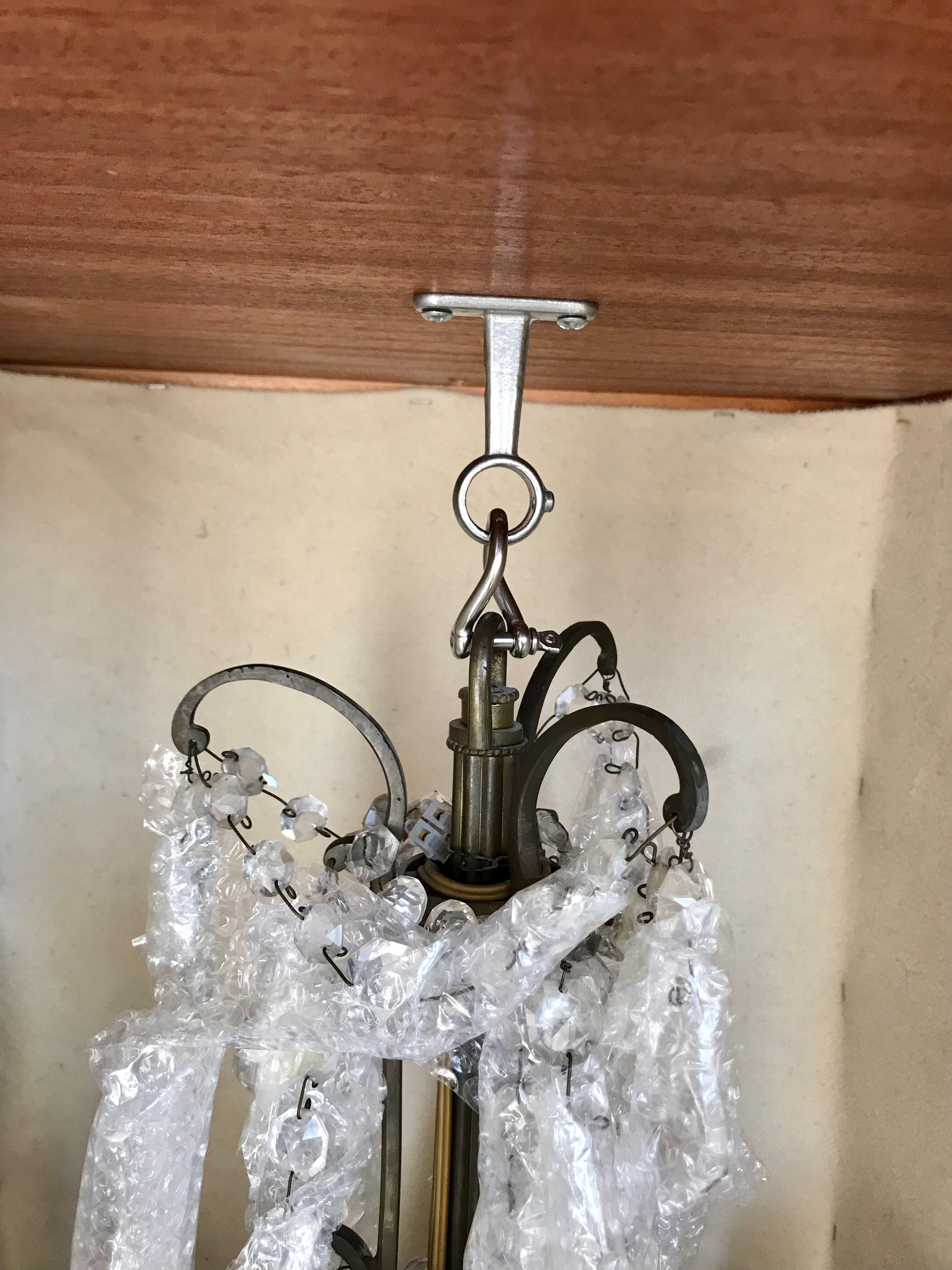 Crystal chandelier diamond cut 9 fires 1880