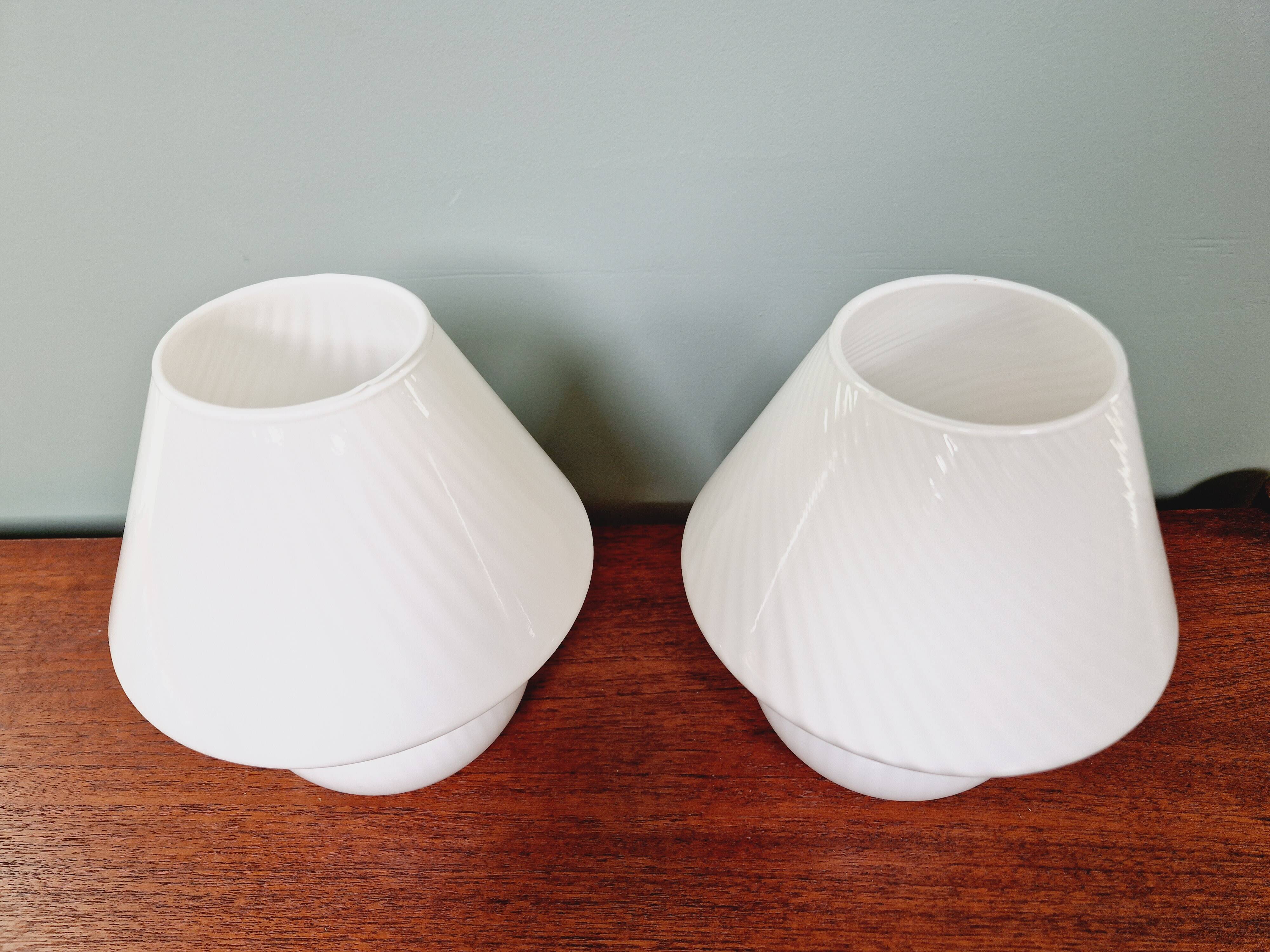 Pair of Murano glass mushroom lamps, 1970s-80s