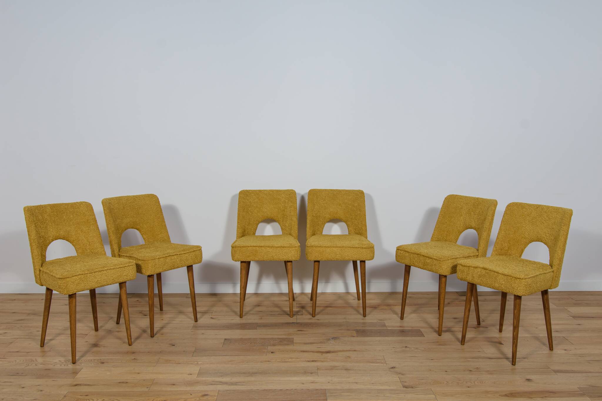 Polish Shell Chairs from Bydgoszcz Furniture Factory, 1960s, Set of 6