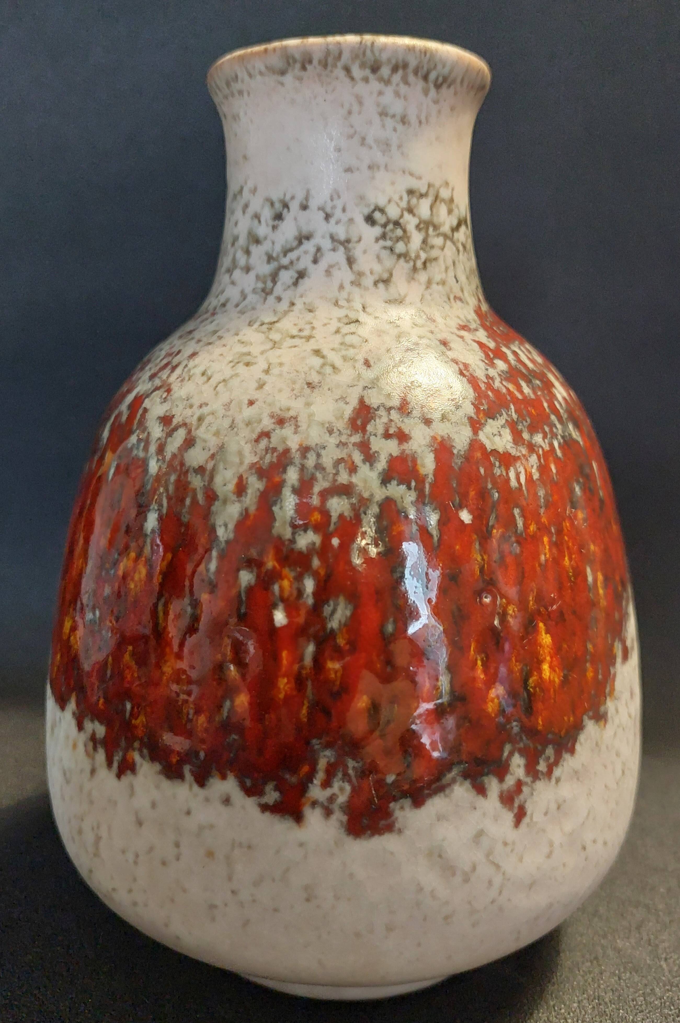 German ceramic vase by Fridgart for Karlsruher majolica from the 1960s.