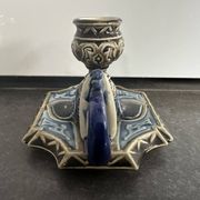 Zoomorphic candlestick, Choisy le Roi Boulenger, in the shape of an elephant, 19th century