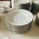 Bernardaud rare table service with platinum pattern art deco