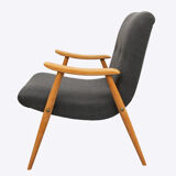 1950s armchair dark-grey, completely restored