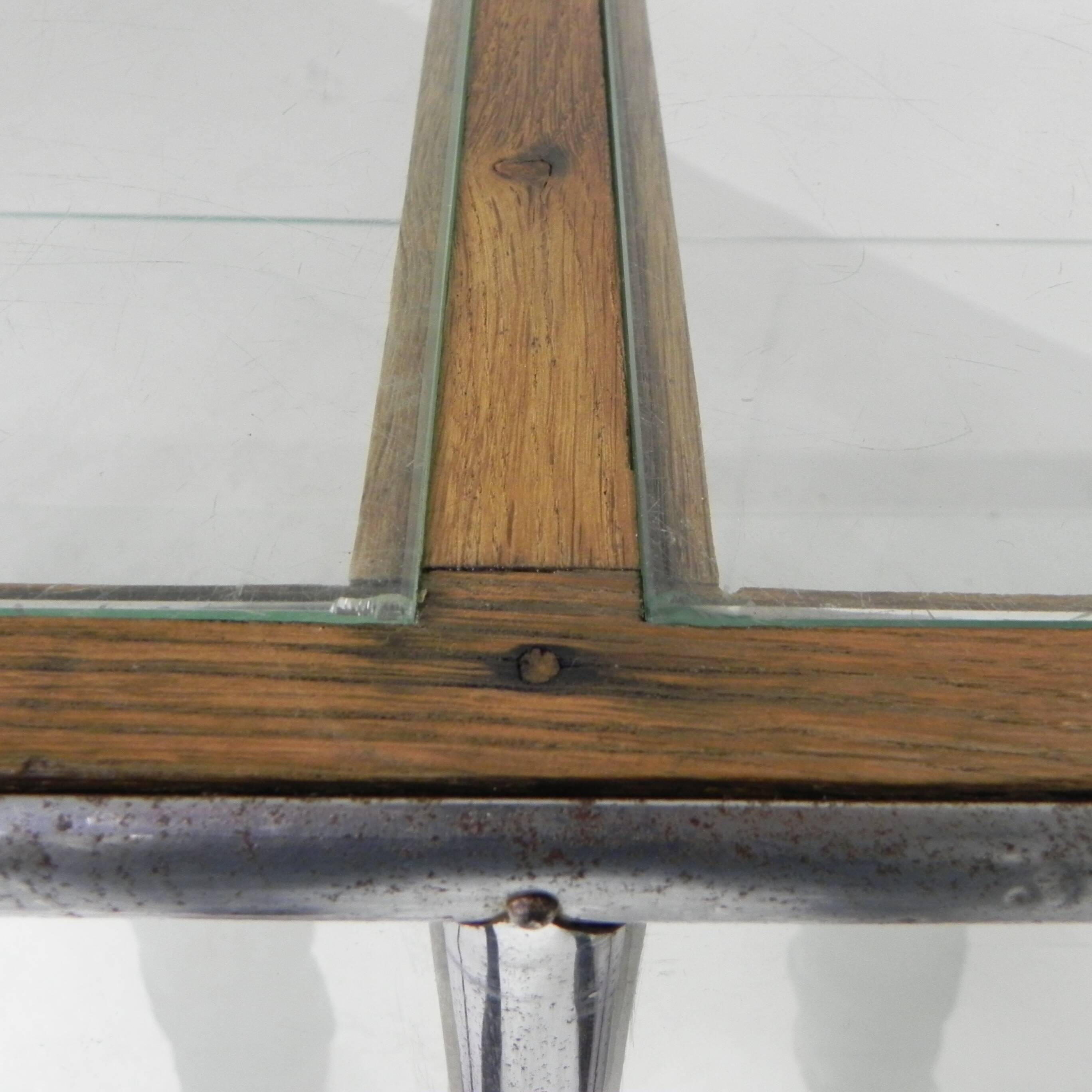 Vintage bakery display case, counter on castors 1950s