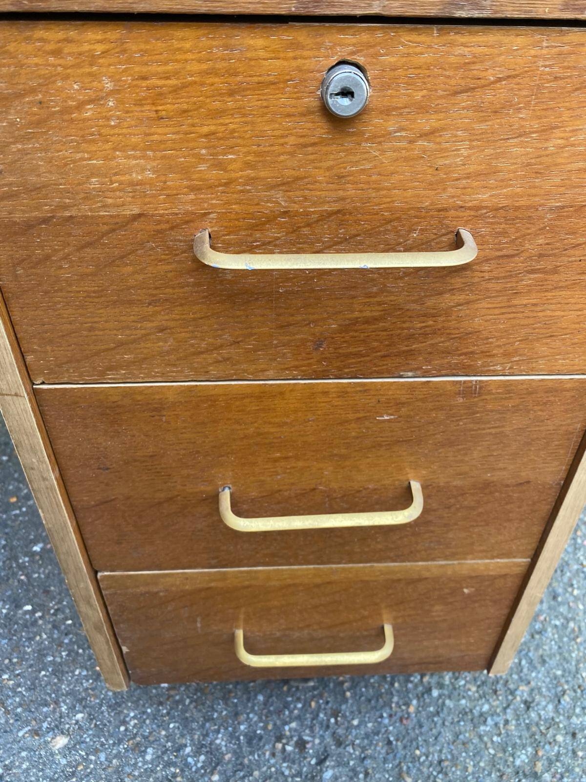 Bureau scandinave vintage en bois des années 70