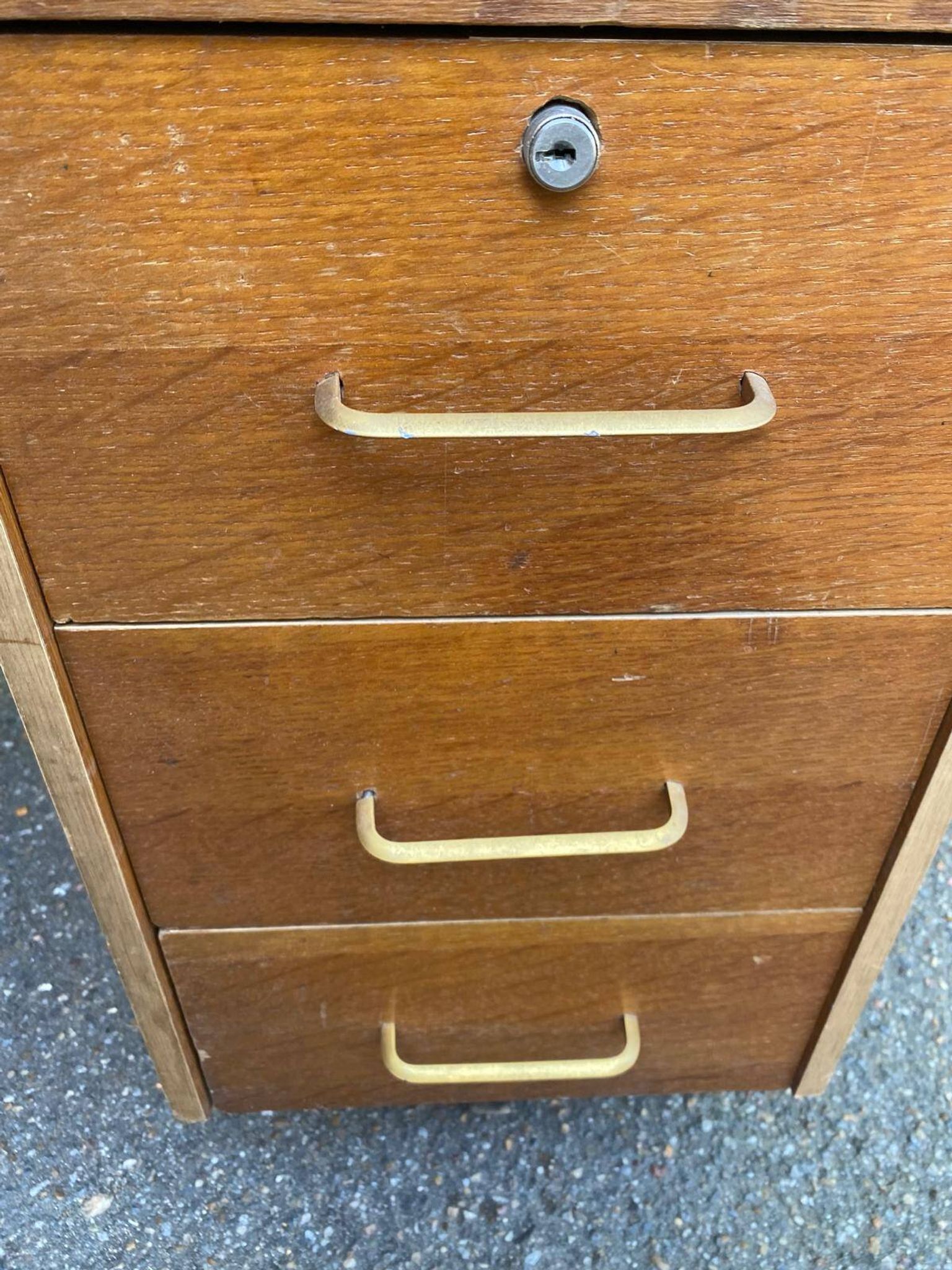 Vintage Scandinavian wooden desk from the 1970s.