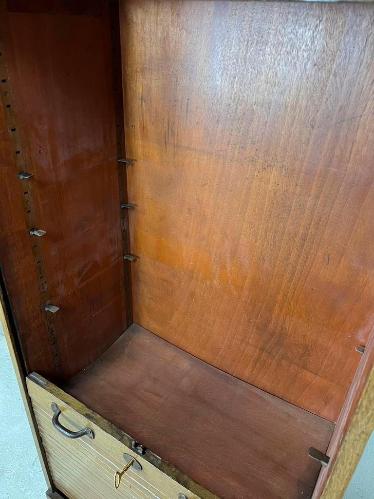 Vintage wooden filing cabinet / shutter cabinet / column cabinet