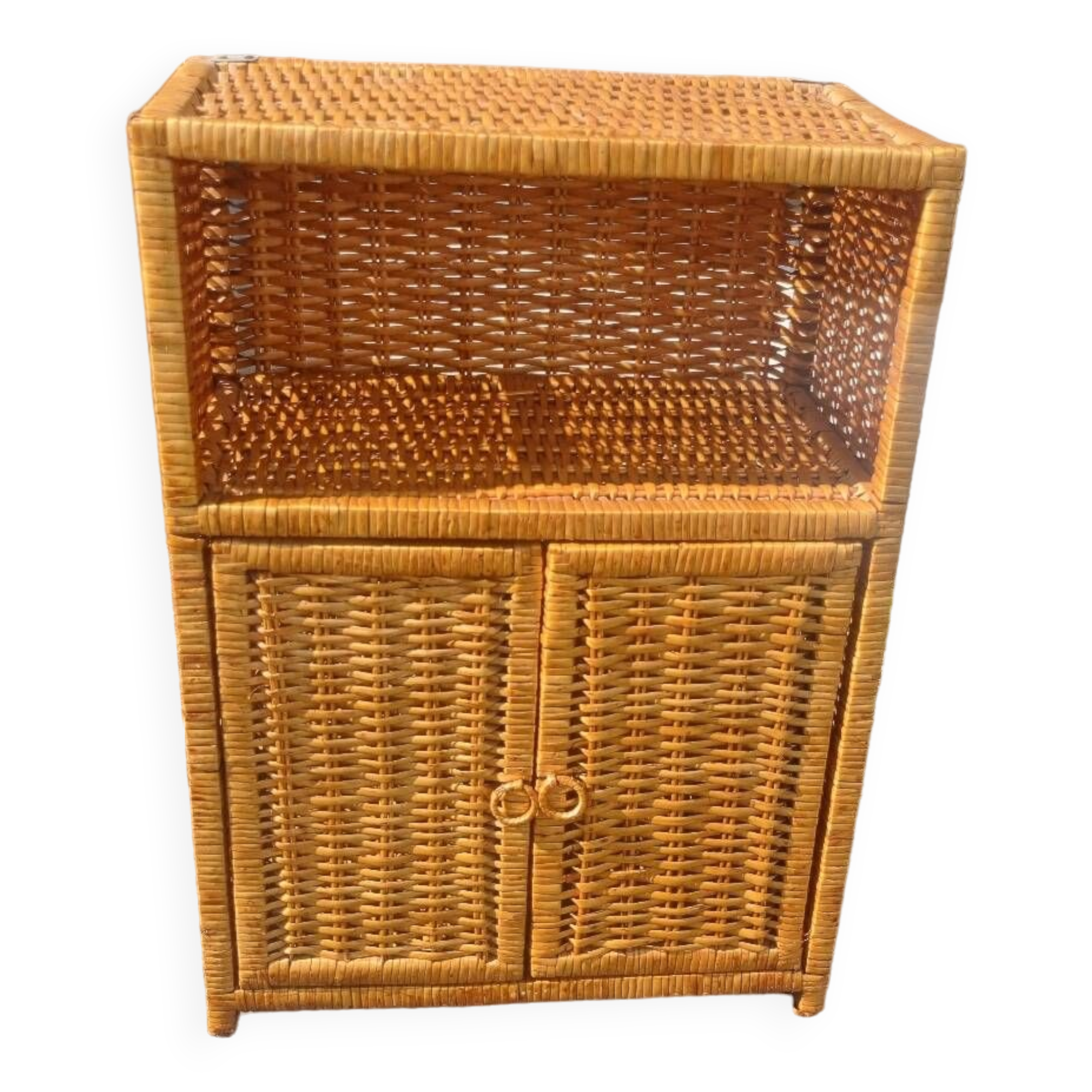 Vintage rattan shelf cabinet furniture