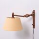 Small teak scissors wall lamp 1960s holland
