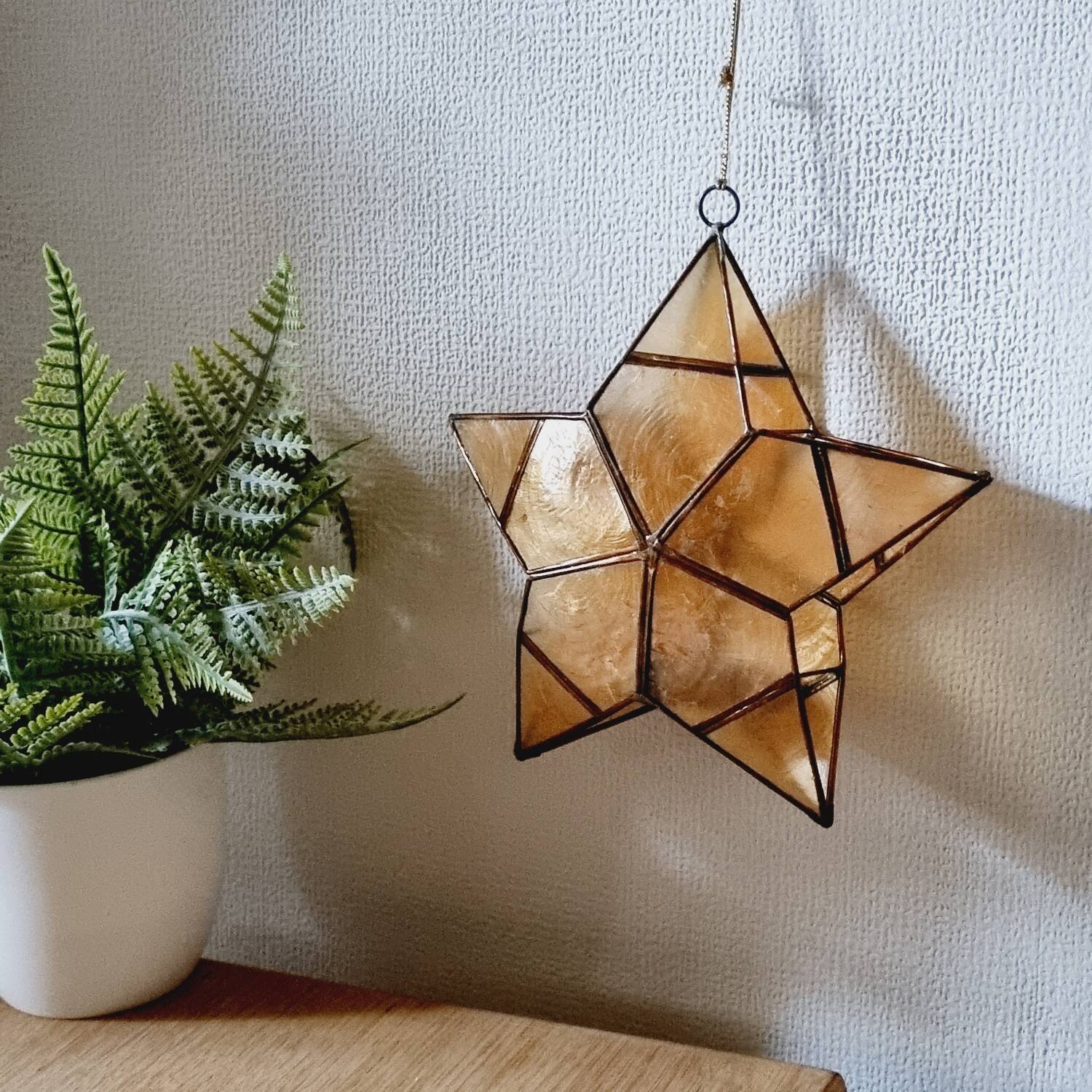 Villeroy&Boch mother-of-pearl and brass star candle holder