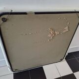 Vintage white tubular mirror from Italy, 70s