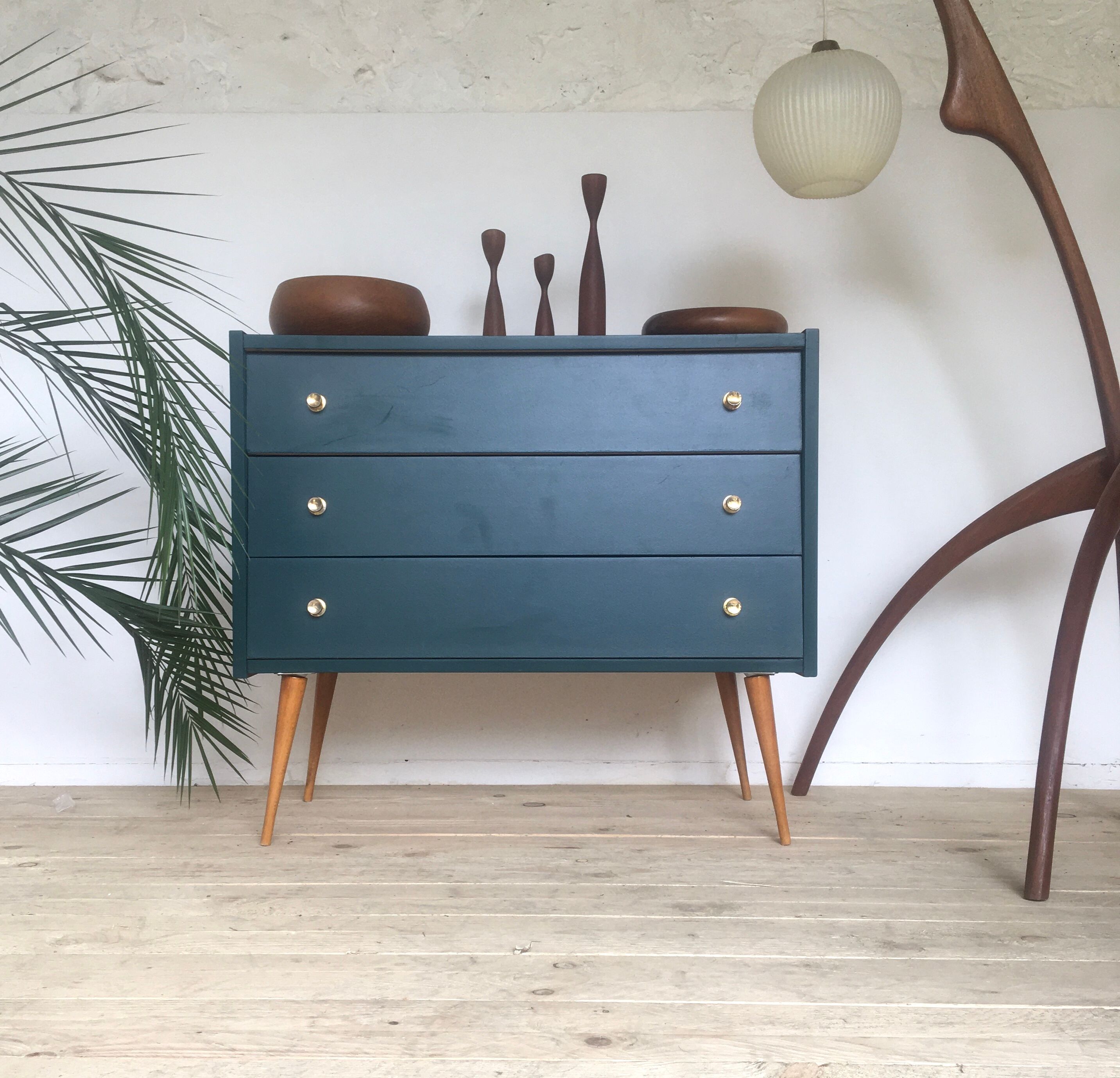 Vintage duck blue dresser