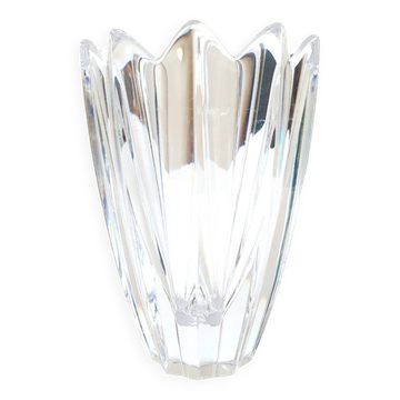Tulip vase in Swedish crystal 70s