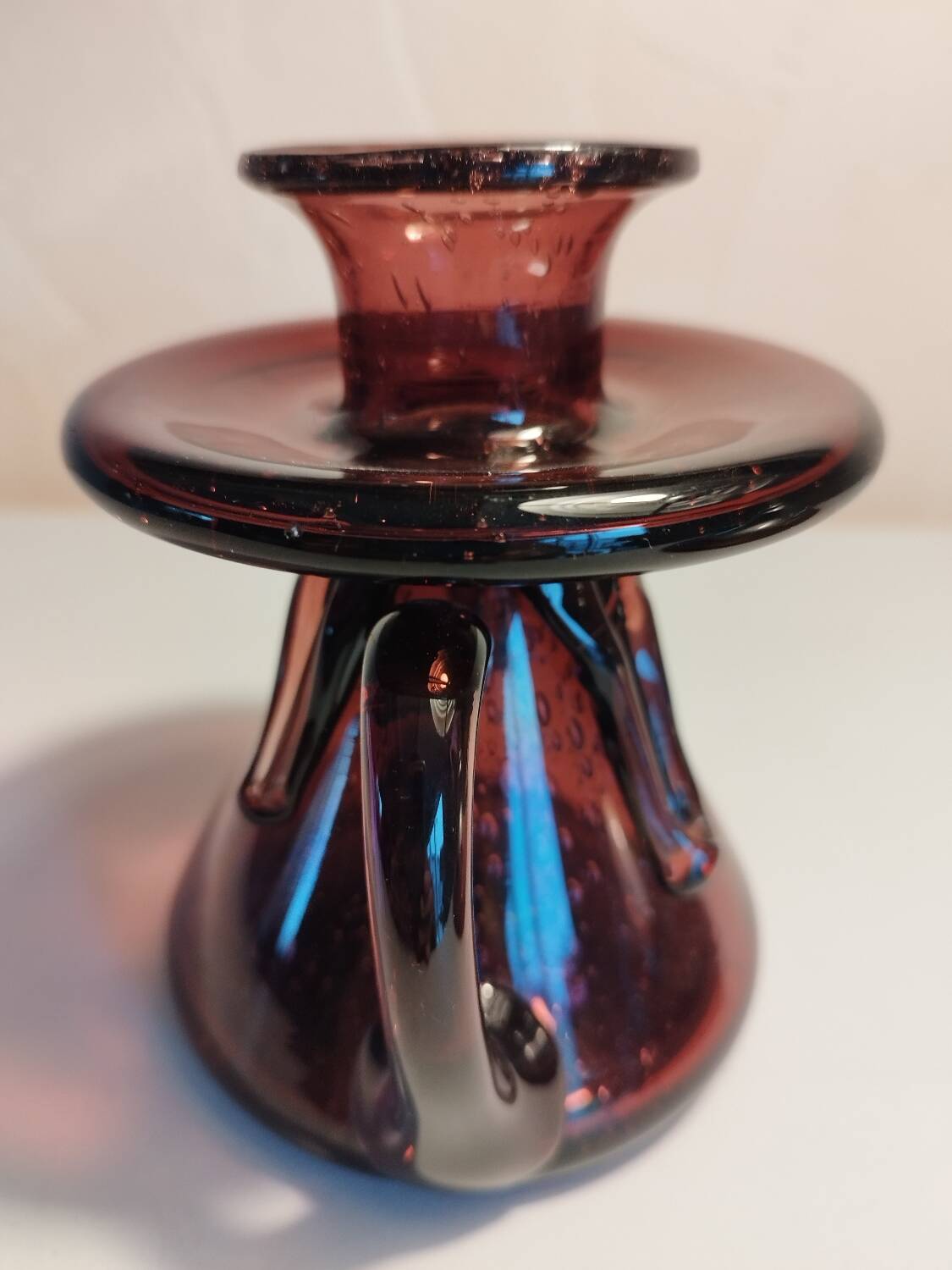 Biot bubble glass candle holder