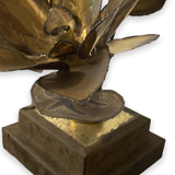 Lamp water lily in golden brass