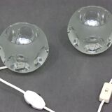 Lampes de table en verre de Peill et Putzler, années 1970, Ensemble de 2
