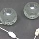 Lampes de table en verre de Peill et Putzler, années 1970, Ensemble de 2