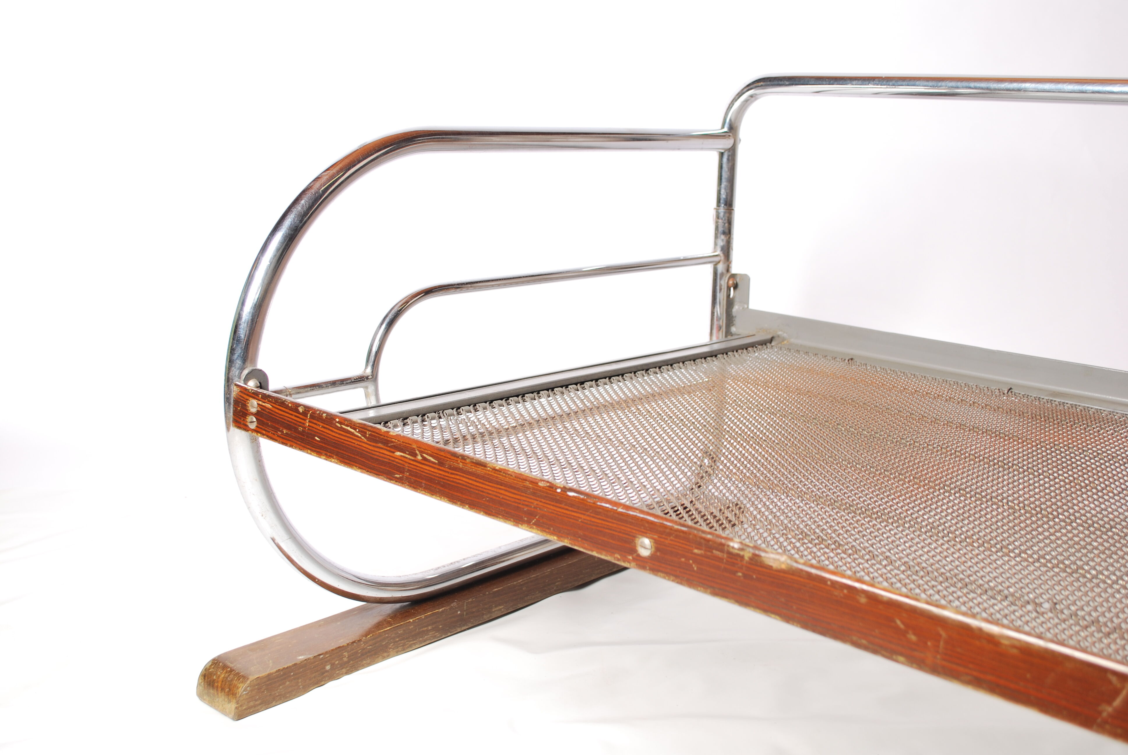Bauhaus Chrome Sofa by Robert Slezak, 1930's Czecoslovakia