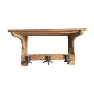 Étagère bois et patères