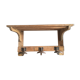 Wood shelf and metal hooks