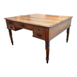 Double-sided oak desk – 19th century – Clichy Carpentry