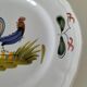 Hand-painted earthenware plate from Pornic, vintage rooster design