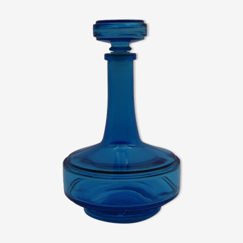 Vintage blue glass decanter