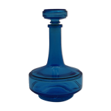 Vintage blue glass decanter