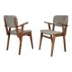 Paire de fauteuils bridge scandinaves, 1960