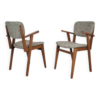 Pair of Scandinavian bridge armchairs, 1960.