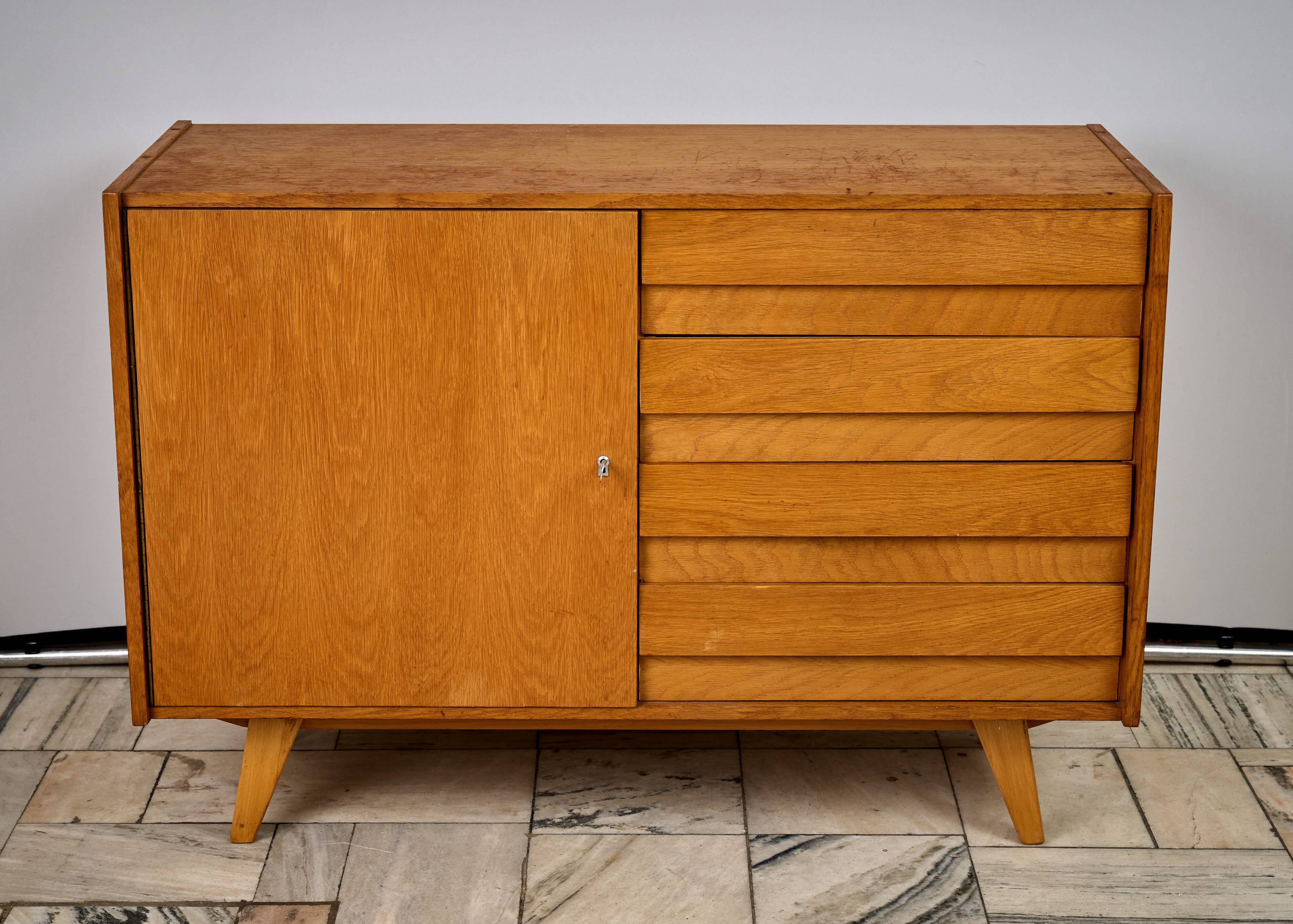 Vintage Oak Sideboard by Jiří Jiroutek, 1960s, Czechoslovakia