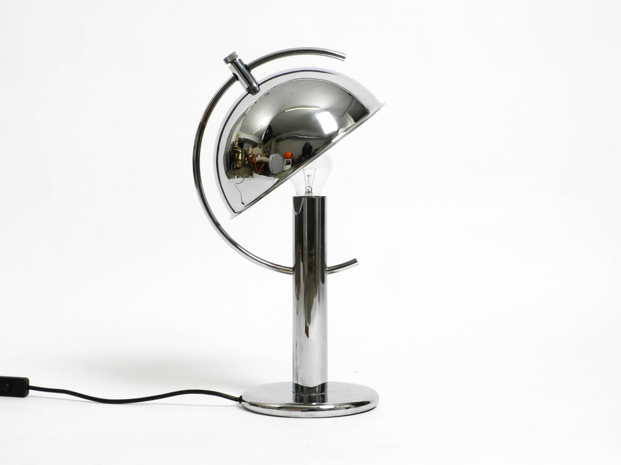Large exceptional 1960s chrome table lamp by Gebrüder Cosack