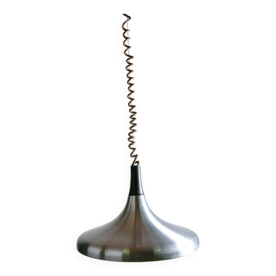 Grande suspension Allemande en métal chromé, modèle Tulip par Erco 1960.