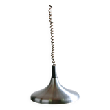 Large German pendant light in chrome metal, Tulip model by Erco 1960.