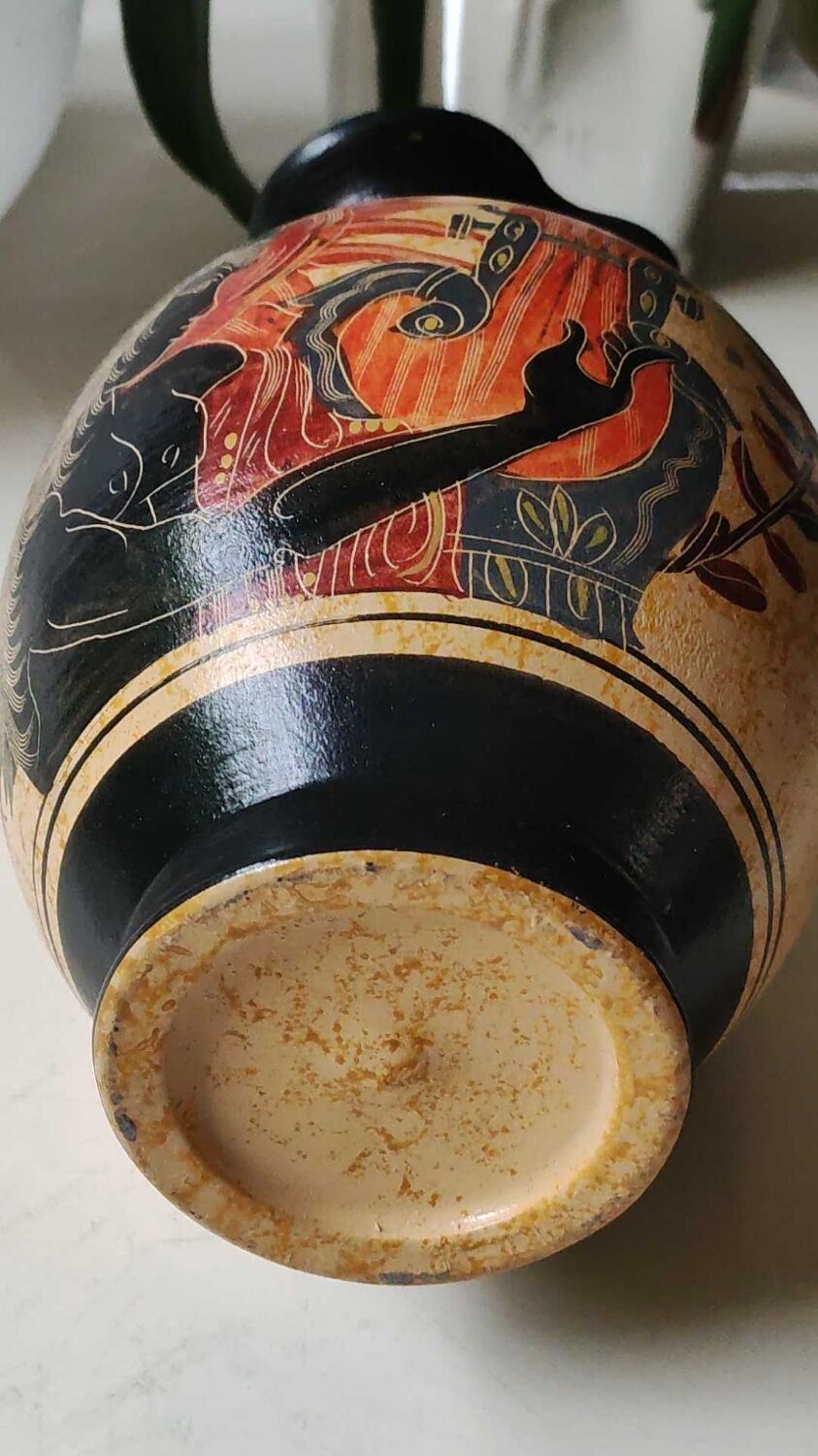 Greek amphora vase/goddess athena museum reproduction