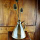 Conical pitcher with brown glaze - folk art - early twentieth century