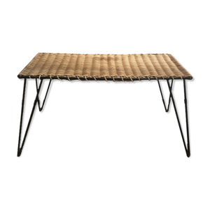 Table basse en rotin