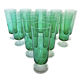 6 old champagne flutes luminarc green clear h14 cm