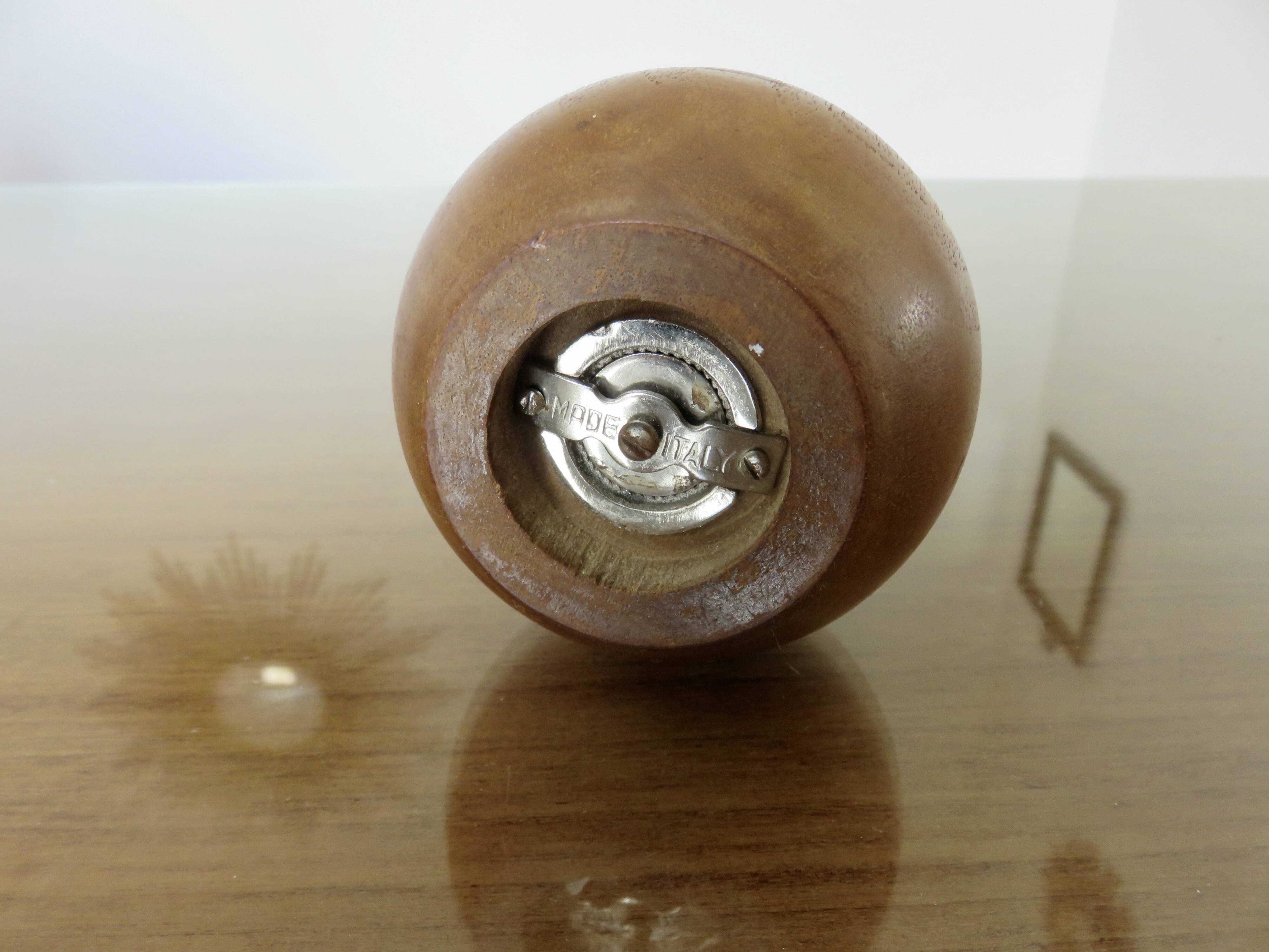 Large designer pepper mill made in Italy 1960