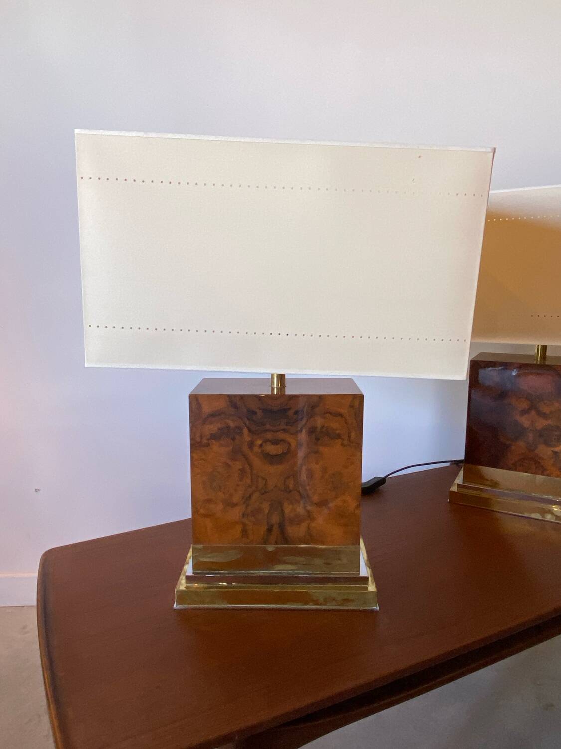 Pair of Jean-Claude Mahey lamps, 1975