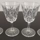 Set of 4 glasses of water/wine foot in vintage shell chiseled crystal