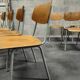 Set of 12 metal and wood school chairs Czechoslovakia Kovona